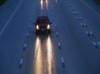 Car on the Wet Road